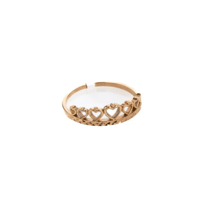 ANILLO CORAZONES 18K