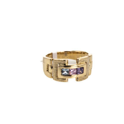 ANILLO CON ZIRCONES 18K