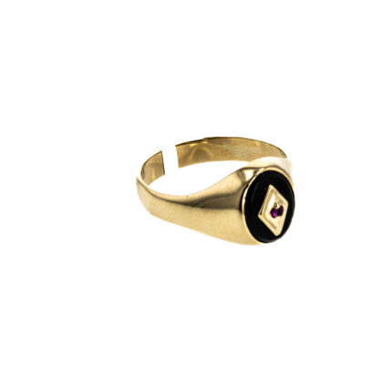 ANILLO PIEDRA CON ZIRCON 18K