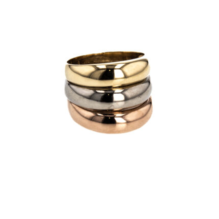 ANILLO 3 COLORES LISOS 18K