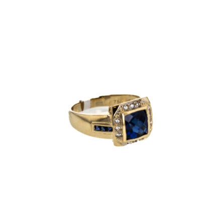 ANILLO CON ZIRCONES 18K