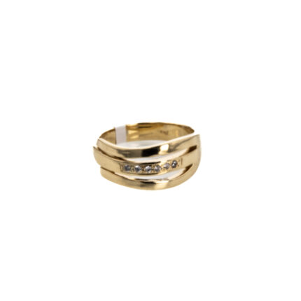 ANILLO CON ZIRCONES 18K