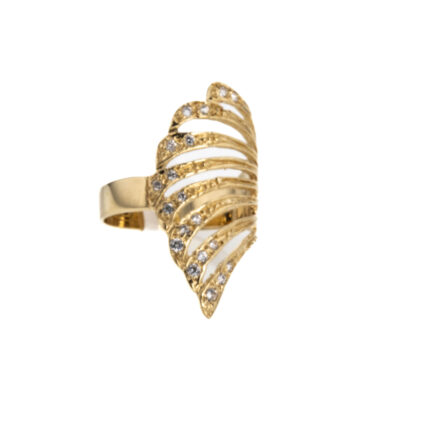ANILLO CON ZIRCONES 18K