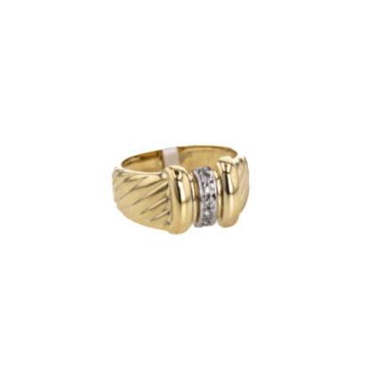 ANILLO CON ZIRCONES 18K