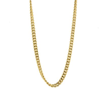 CADENA TEJIDO CUBANA 18K