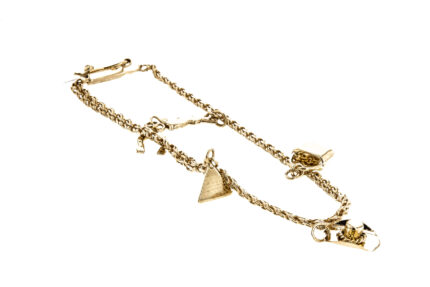 PULSERA TEJIDO CHINO CON DIJES 18K