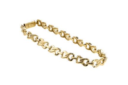 PULSERA TEJIDO OCHO 18K