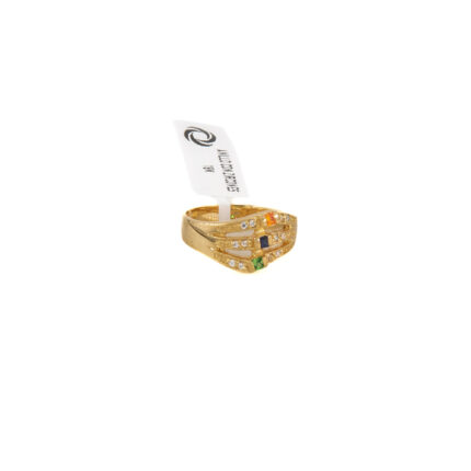 ANILLO CON ZIRCONES 18K