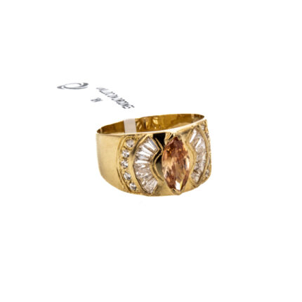 ANILLO CON ZIRCONES 18K