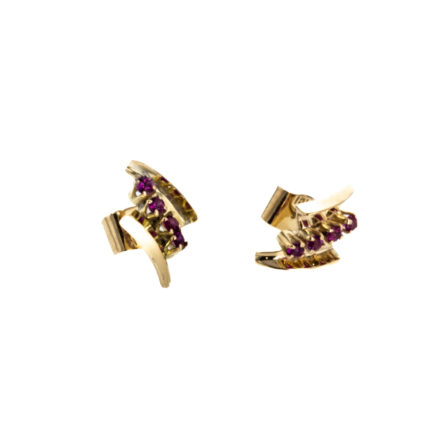 ARETES TOPOS CON ZIRCONES 18K
