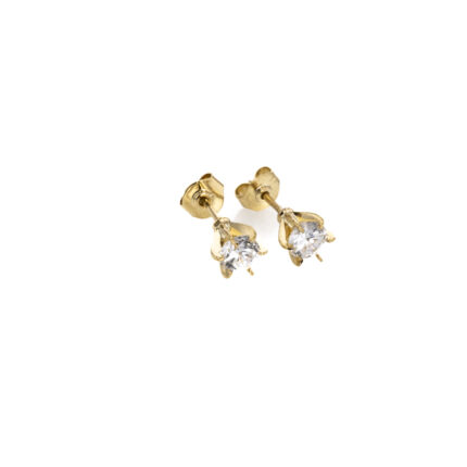ARETES TOPOS CON ZIRCON 18K