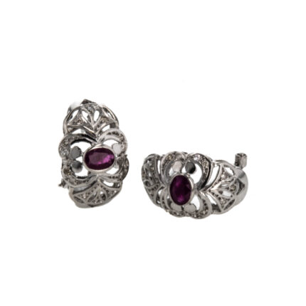 ARETES CORTOS CON ZIRCONES 18K