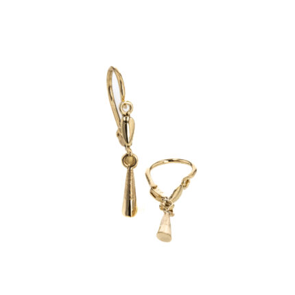 ARETES ZARCILLOS PATA DE CABRA 18K