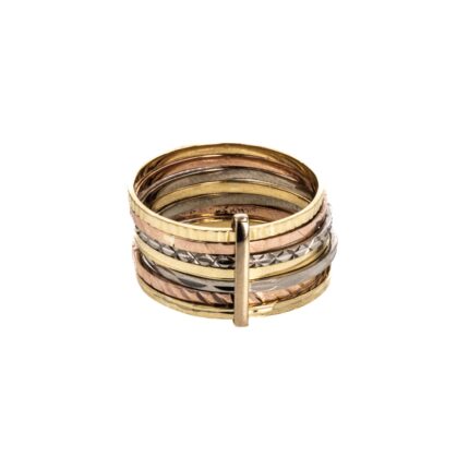ANILLO SEMANARIO 3 COLORES 18K