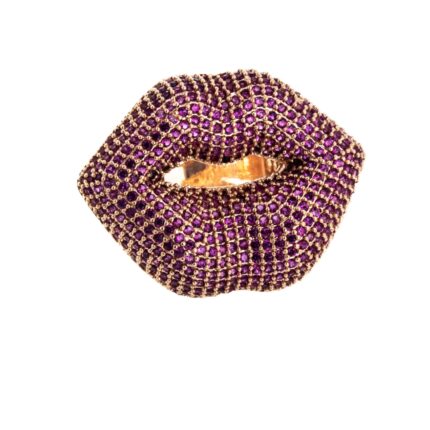 ANILLO LABIOS CON ZIRCONES 18K