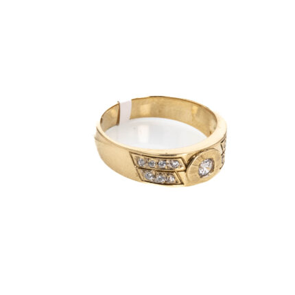 ANILLO CON ZIRCONES 18K