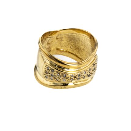ANILLO CON ZIRCONES 18K