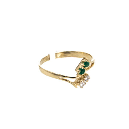 ANILLO CON ZIRCONES 18K