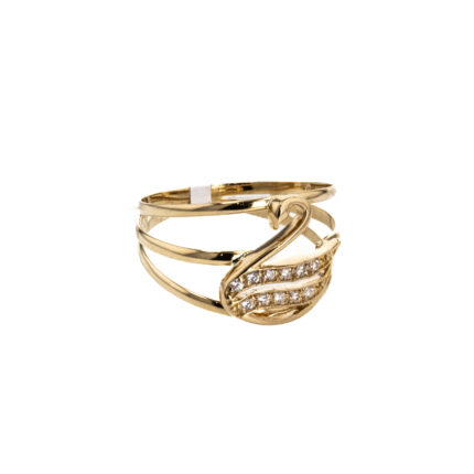 ANILLO CISNE CON ZIRCONES 18K