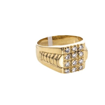 ANILLO CON ZIRCONES 18K