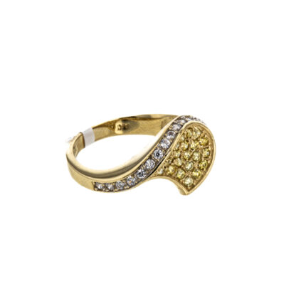 ANILLO CON ZIRCONES 18K