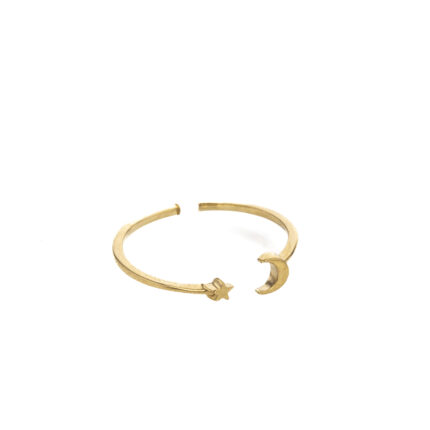 ANILLO LUNA Y ESTRELLA 18K