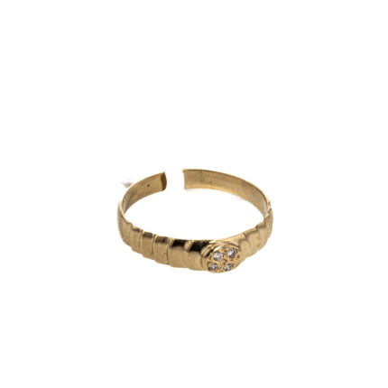 ANILLO CON ZIRCONES 18K