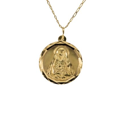 DIJE REDONDO VIRGEN 18K