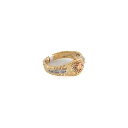 ANILLO ROLO CON ZIRCONES 18K