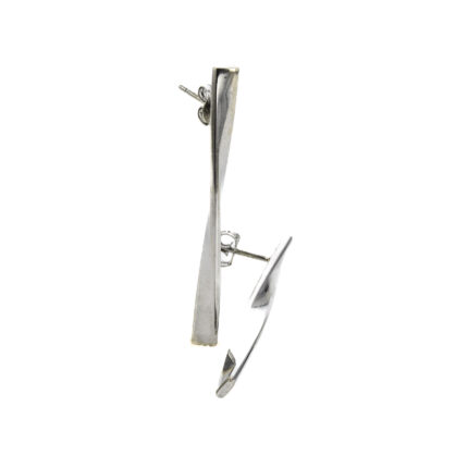 ARETES TOPOS LARGOS 18K
