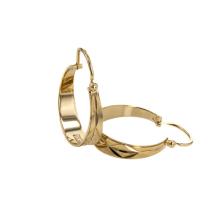 ARETES CANDONGAS CON DISEÑO 18K