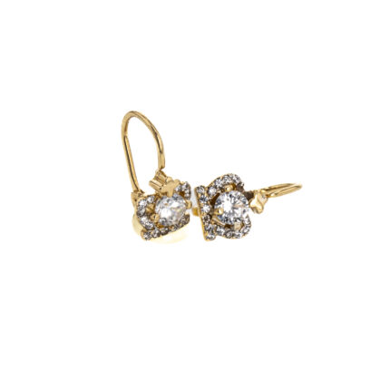 ARETES ZARCILLOS CON ZIRCONES 18K