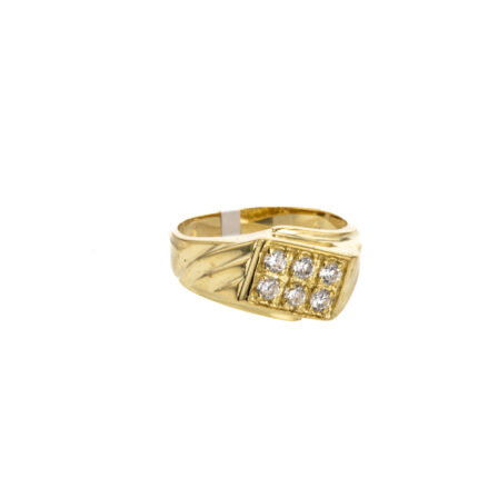 ANILLO CON ZIRCONES 18K