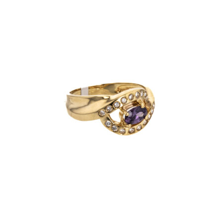 ANILLO CON ZIRCONES 18K