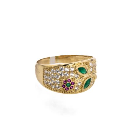 ANILLO CON ZIRCONES 18K