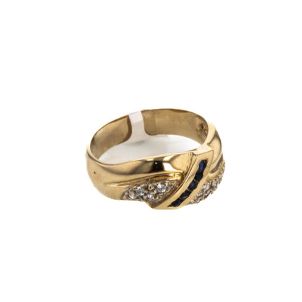 ANILLO CON ZIRCONES 18K