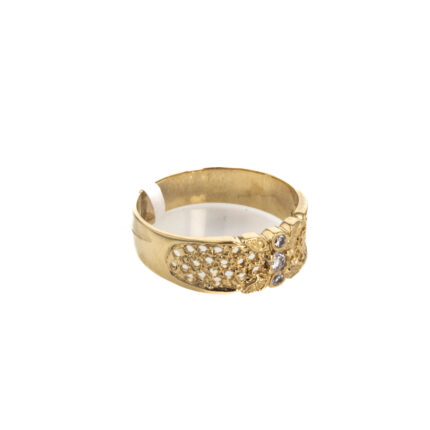 ANILLO CON ZIRCONES 18K
