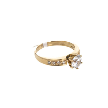 ANILLO 2 COLORES CON ZIRCONES 18K