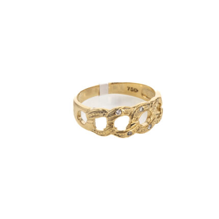 ANILLO CON ZIRCONES 18K