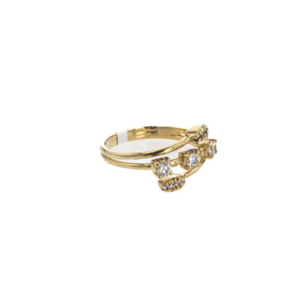 ANILLO CON ZIRCONES 18K