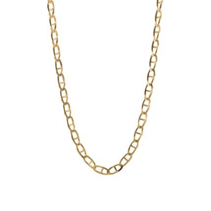 CADENA TEJIDO ANCLA 18K