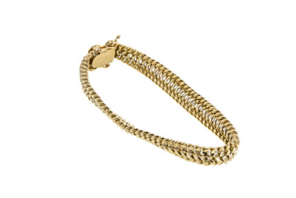 PULSERA TIPO BISMARK 2 COLORES 18K
