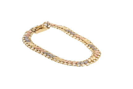 PULSERA 3 COLORES SATINADOS 18K