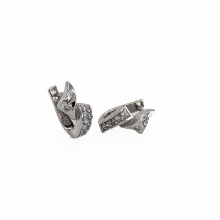 ARETES CORTOS CON ZIRCONES 18K