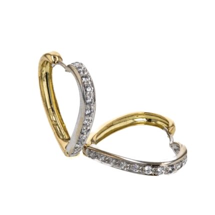 ARETES ARGOLLAS CON ZIRCONES 18K
