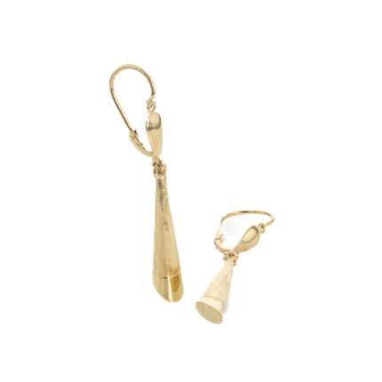 ARETES ZARCILLOS PATA DE CABRA 18K