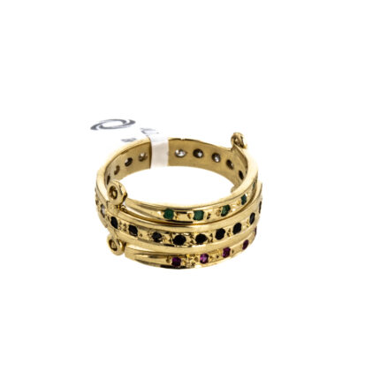 ANILLO CON ZIRCONES 18K