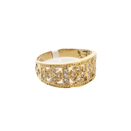 ANILLO CON ZIRCONES 18K
