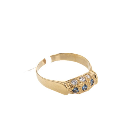 ANILLO CON ZIRCONES 18K