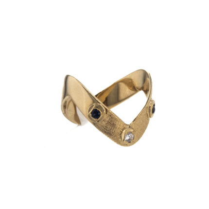 ANILLO CON ZIRCONES 18K